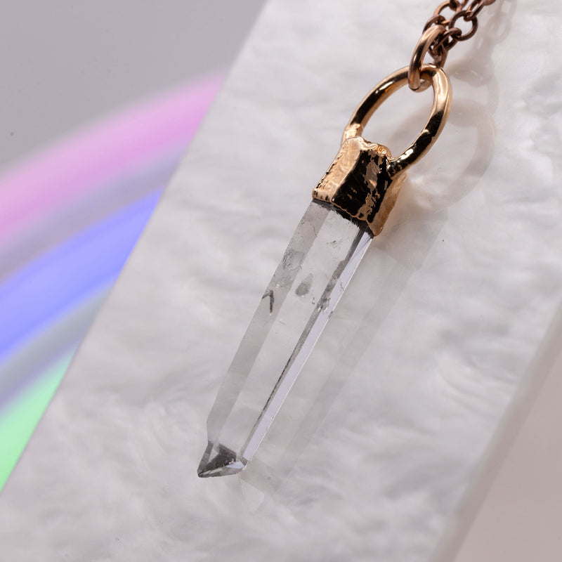 Tibetan Quartz Point Necklace