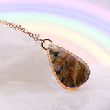 Ocean Jasper Large Teardrop Necklace