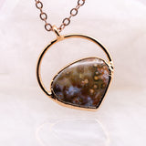 Ocean Jasper Inverted Teardrop Necklace