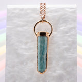 Amazonite Point Round Top Necklace