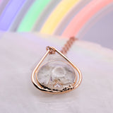 Round Secret Garden Quartz Teardrop Top Necklace