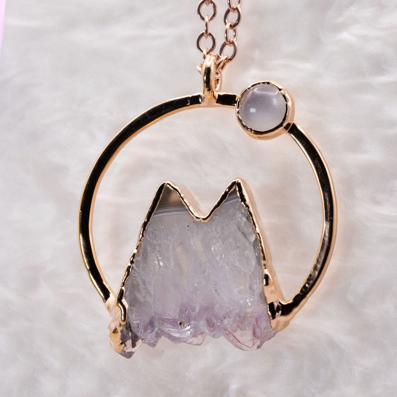 Amethyst Stalactite Small Mountain Necklace