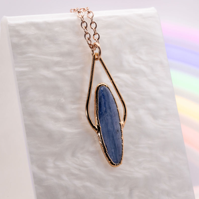 Blue Kyanite Teardrop Top Necklace