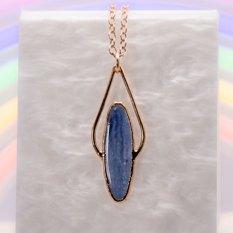 Blue Kyanite Teardrop Top Necklace