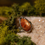 Faceted Sunstone Ring Size