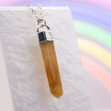 Faceted Citrine Point Necklace