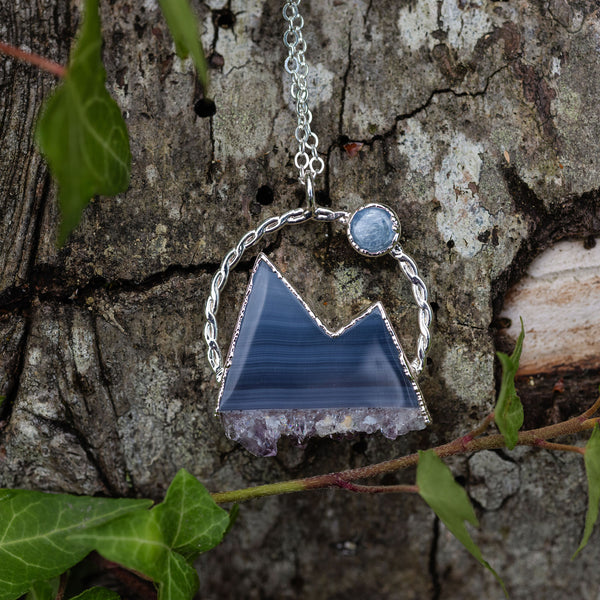 Large Amethyst Stalactite Mountain Necklace