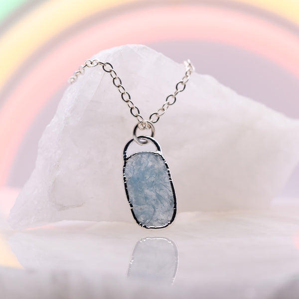 Rose Cut Aquamarine Necklace