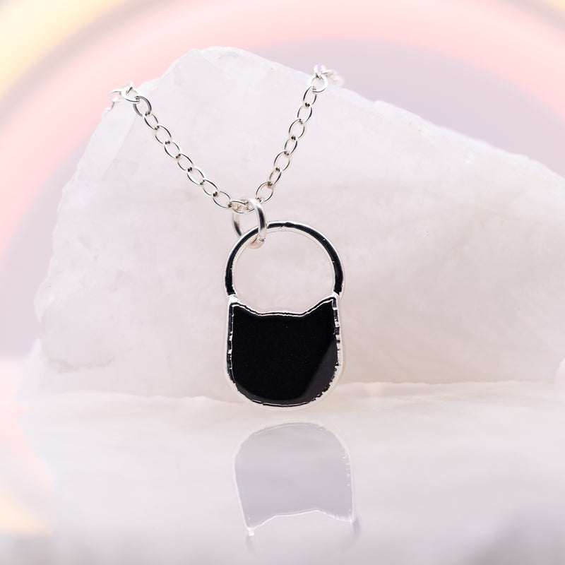 Black Onyx Kitty Necklace