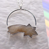 Large Citrine Shooting Star Necklace