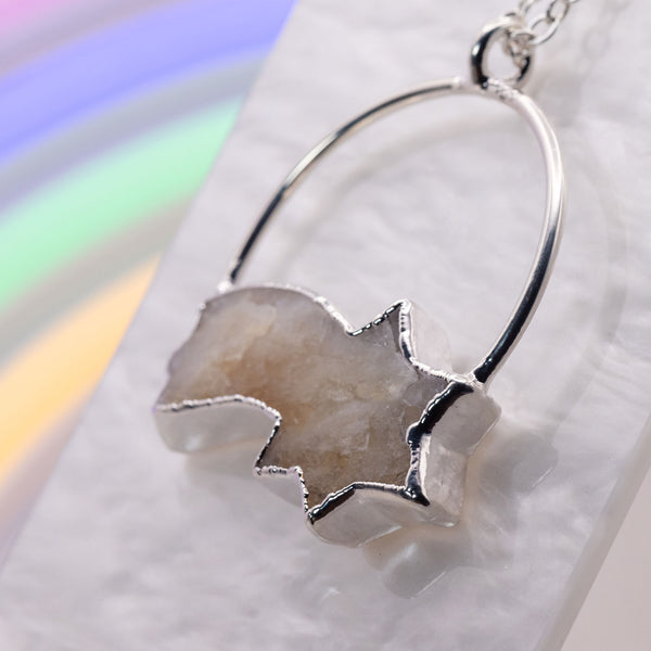 Large Citrine Shooting Star Necklace