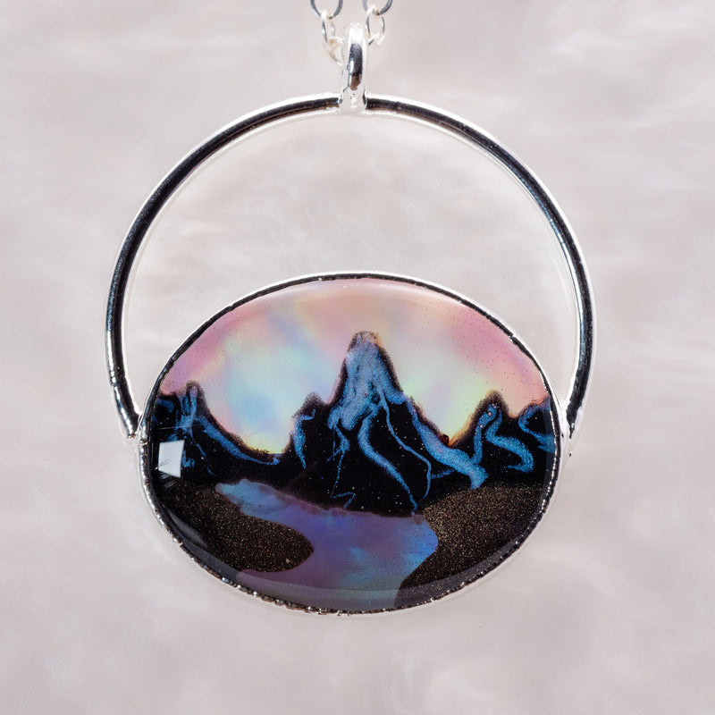 Aurora Opal Mountain w/ River Necklace