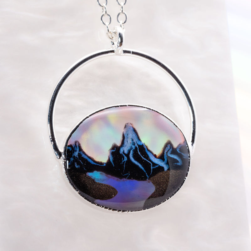 Aurora Opal Mountain w/ River Necklace