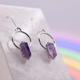 Double Terminated Amethyst Point Earrings