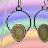 Green Druzy Agate Earrings