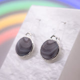 Botswana Agate Round Earrings