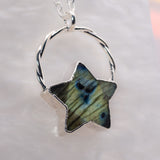 Chunky Labradorite Star Necklace