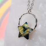 Chunky Labradorite Star Necklace