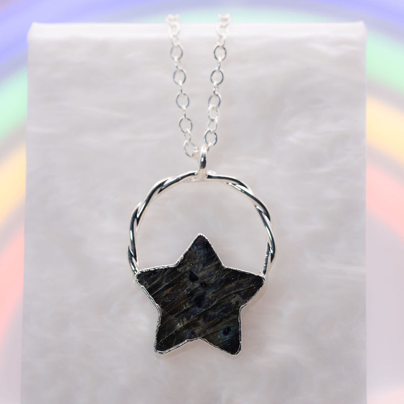 Chunky Labradorite Star Necklace