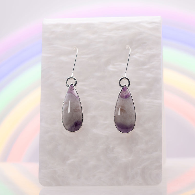 Chevron Amethyst Earrings