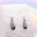 Chevron Amethyst Earrings