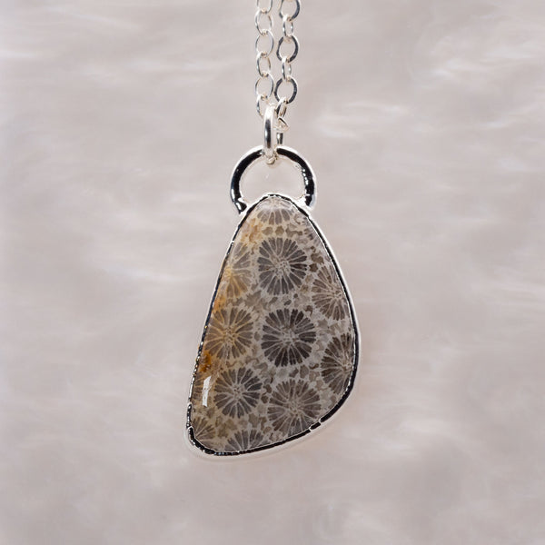 Fossilized Coral Freeform Necklace