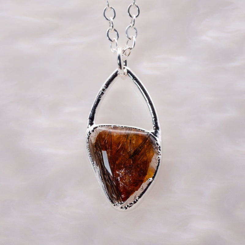 Rutilated Quartz Freeform Necklace