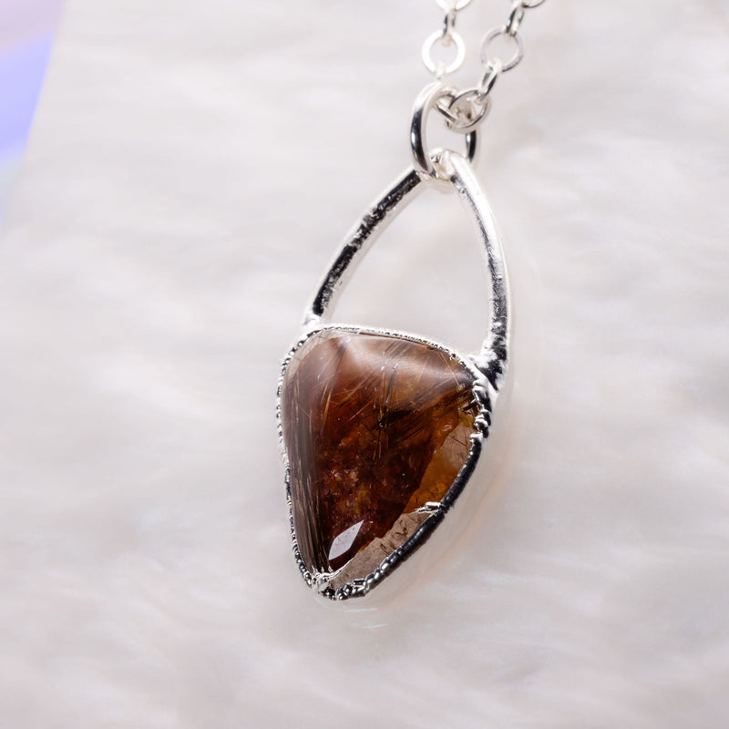 Rutilated Quartz Freeform Necklace