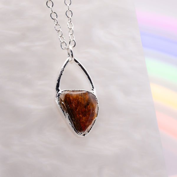 Rutilated Quartz Freeform Necklace