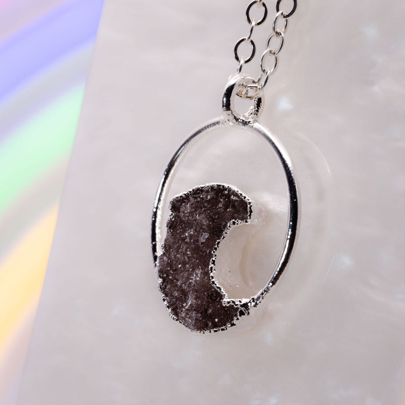 Druzy Moon Necklace