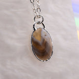 Faceted Botswana Agate Oval Necklace