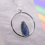 Blue Kyanite Teardrop Necklace