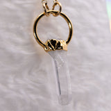 Tibetan Quartz Point Round Top Necklace