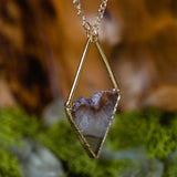 Amethyst Stalactite Triangle Necklace