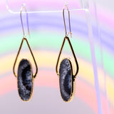 Dendritic Opal Teardrop Top Earrings