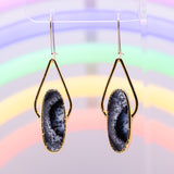 Dendritic Opal Teardrop Top Earrings