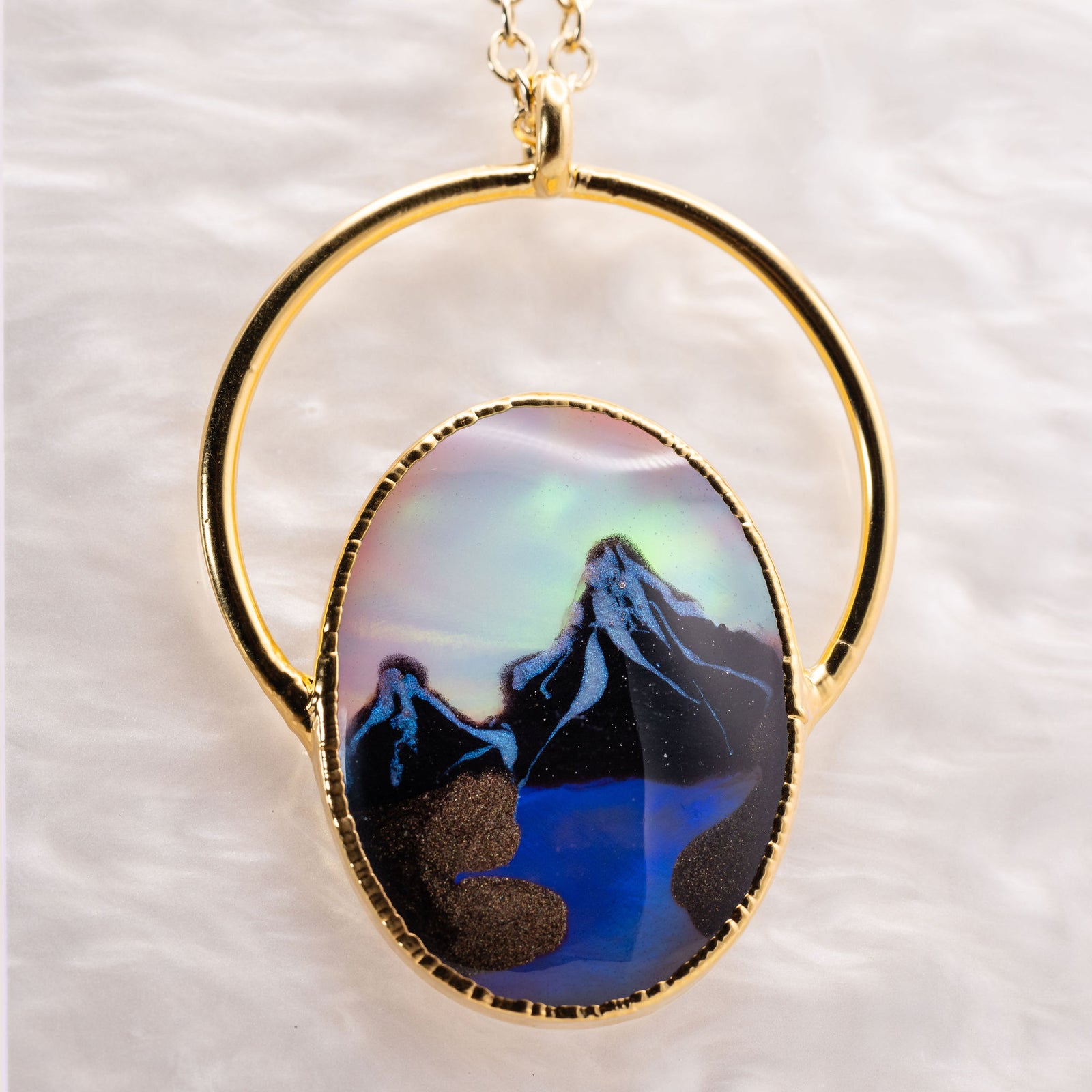 Aurora Opal Mountains w/ River Large Necklace – Shop Nature's Twist