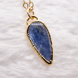 Blue Kyanite Inverted Teardrop Necklace