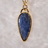 Blue Kyanite Inverted Teardrop Necklace