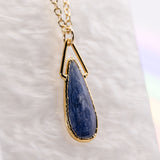 Blue Kyanite Teardrop Necklace