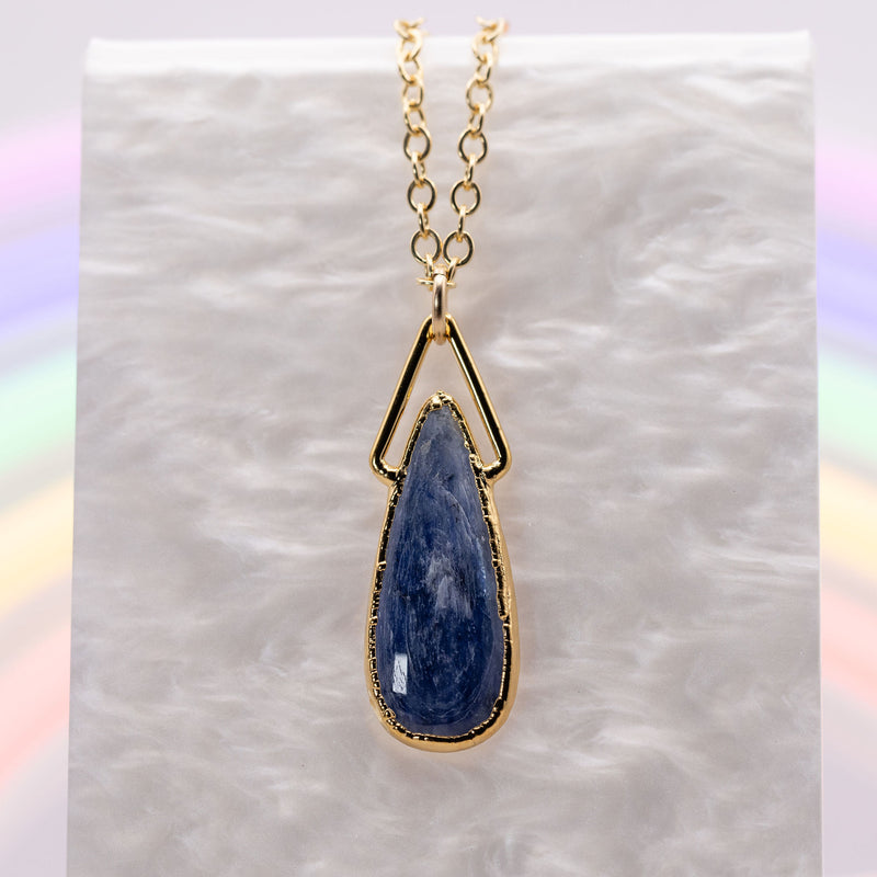 Blue Kyanite Teardrop Necklace