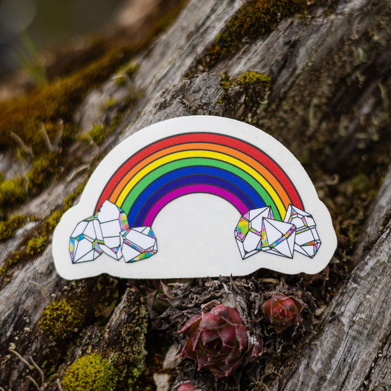 Large Rainbow/Herkimer Diamond Clouds Rainbow Maker Sticker