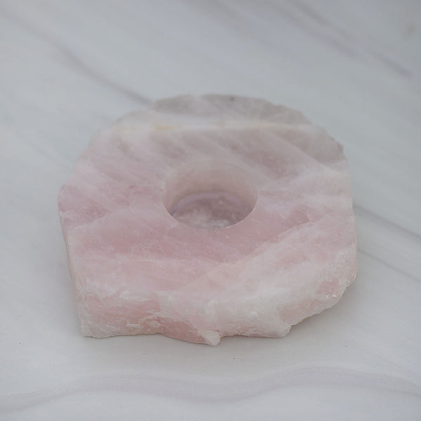 Rose Quartz Tea Light Candle Holder