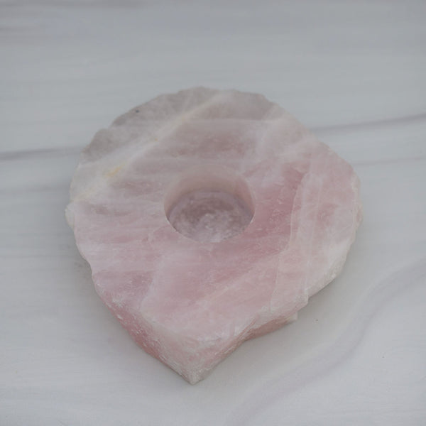 Rose Quartz Tea Light Candle Holder