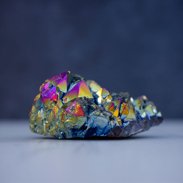 Titanium Aura Quartz Cluster