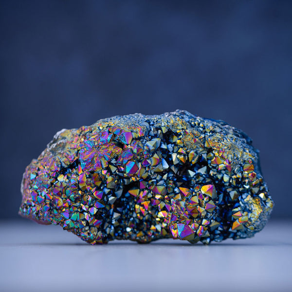 Titanium Aura Quartz Cluster