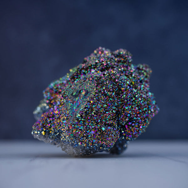 Titanium Aura Quartz Cluster