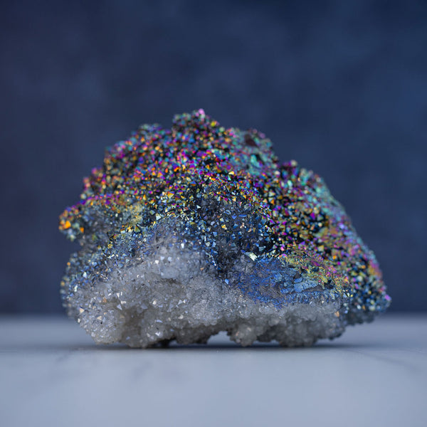 Titanium Aura Quartz Cluster