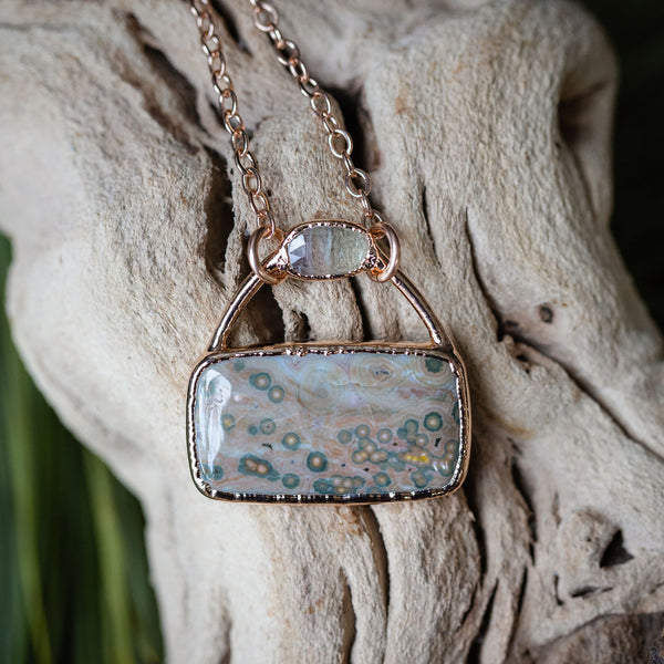 Ocean Jasper/Morganite Necklace