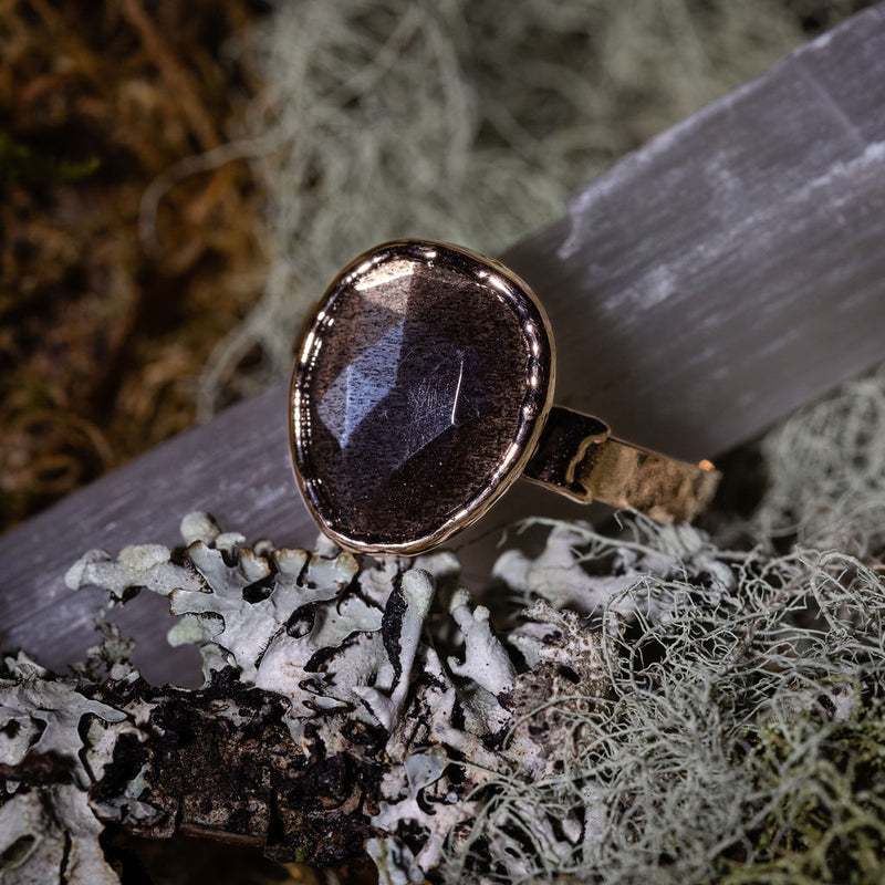 Facted African Sunstone Ring
